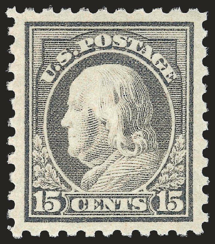 Value of US Stamps Scott # 475: 1916 15c Franklin Perf 10. Robert Siegel Auction Galleries, Dec 2008, Sale 967, Lot 4826