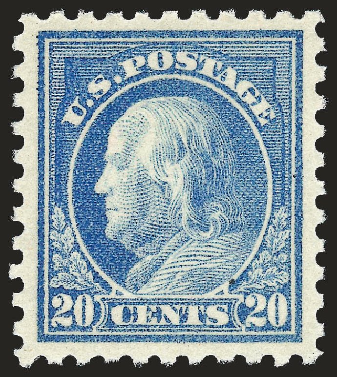US Stamp Price Scott # 476: 20c 1916 Franklin Perf 10. Robert Siegel Auction Galleries, Apr 2010, Sale 984, Lot 907