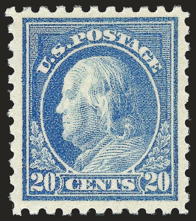 Value of US Stamps Scott Catalogue # 476 - 20c 1916 Franklin Perf 10. Robert Siegel Auction Galleries, Jun 2010, Sale 992, Lot 2497
