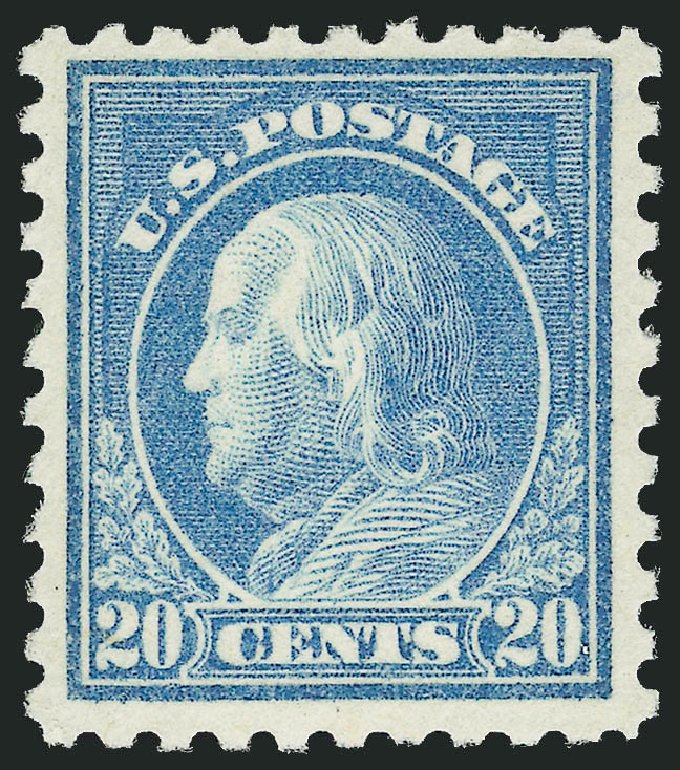 Cost of US Stamp Scott Cat. #476 - 20c 1916 Franklin Perf 10. Robert Siegel Auction Galleries, Oct 2008, Sale 963, Lot 1008