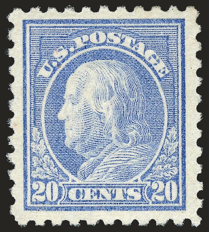 Cost of US Stamp Scott Cat. 476: 1916 20c Franklin Perf 10. Robert Siegel Auction Galleries, Jun 2010, Sale 992, Lot 2498