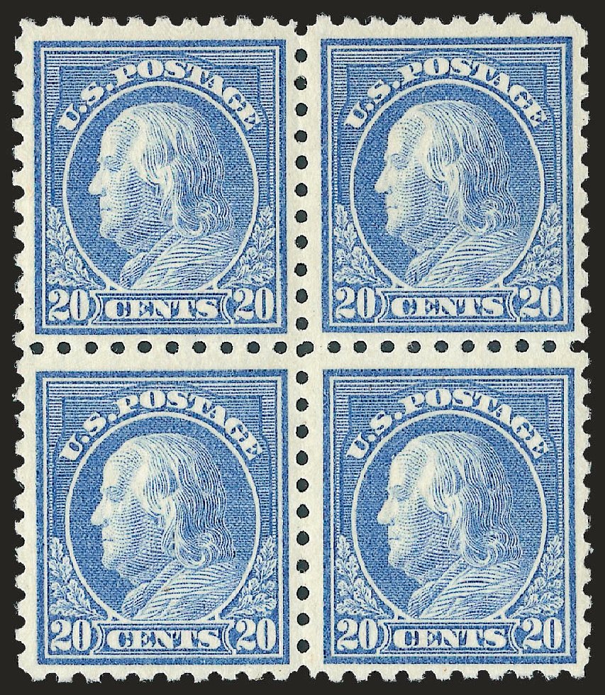 US Stamp Value Scott Catalog #476: 20c 1916 Franklin Perf 10. Robert Siegel Auction Galleries, Dec 2009, Sale 982, Lot 5871