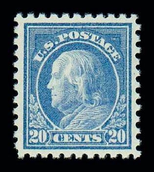 Price of US Stamp Scott Catalogue #476: 1916 20c Franklin Perf 10. Matthew Bennett International, Dec 2007, Sale 325, Lot 2135