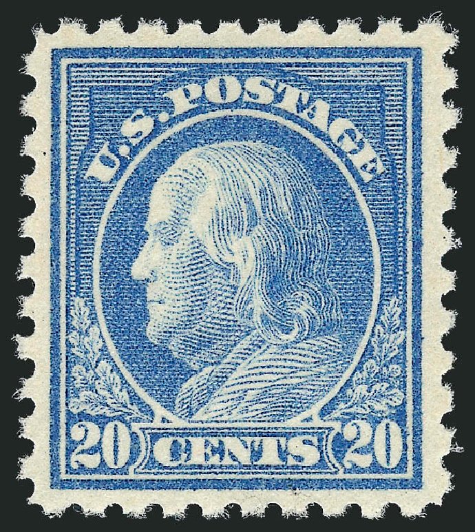 Cost of US Stamp Scott Catalogue # 476: 1916 20c Franklin Perf 10. Robert Siegel Auction Galleries, Oct 2011, Sale 1013, Lot 445