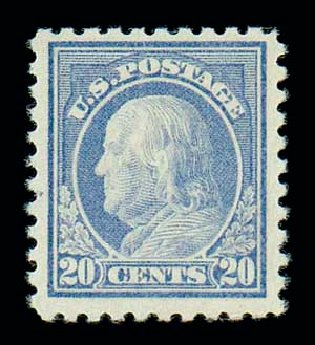Prices of US Stamp Scott Catalogue #476 - 1916 20c Franklin Perf 10. Matthew Bennett International, Dec 2007, Sale 325, Lot 2133