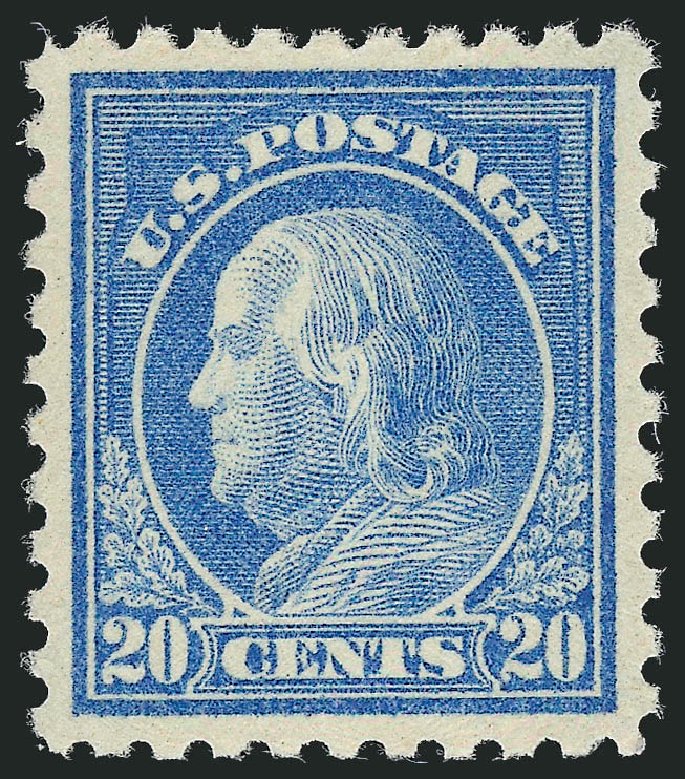 Value of US Stamp Scott Catalogue #476 - 20c 1916 Franklin Perf 10. Robert Siegel Auction Galleries, Sep 2009, Sale 968B, Lot 623