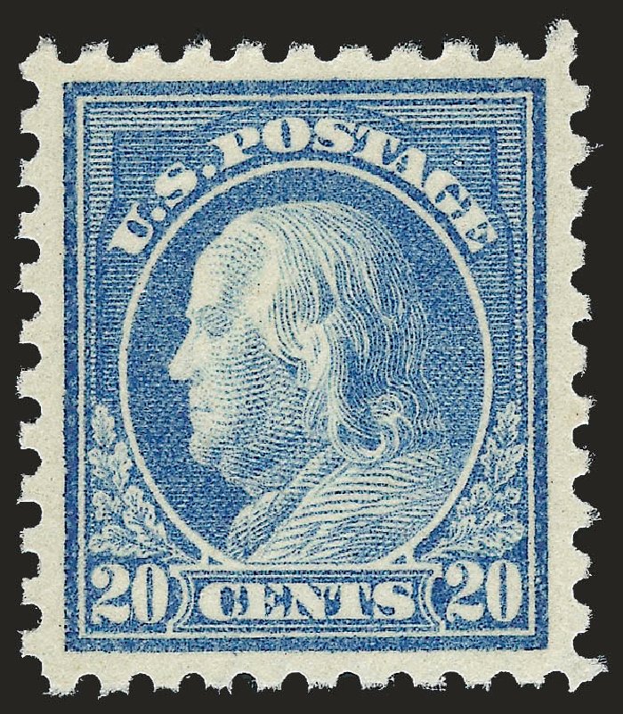 Costs of US Stamps Scott #476 - 1916 20c Franklin Perf 10. Robert Siegel Auction Galleries, Jun 2010, Sale 992, Lot 2496