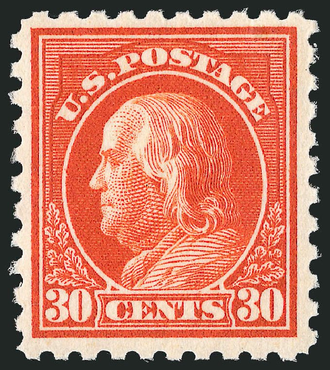 US Stamp Prices Scott Catalogue #476A: 1916 30c Franklin Perf 10. Robert Siegel Auction Galleries, Oct 2008, Sale 963, Lot 1009