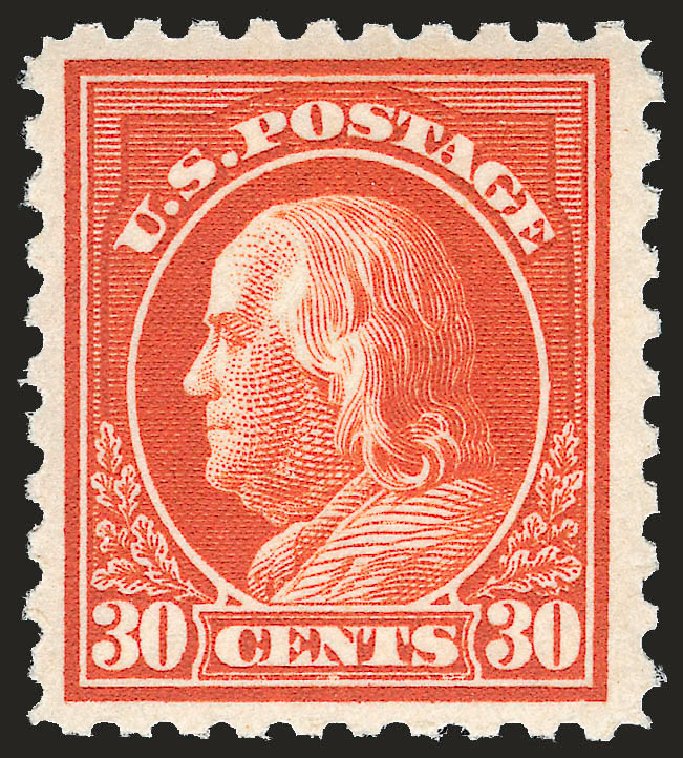 Value of US Stamps Scott Catalog 476A: 30c 1916 Franklin Perf 10. Robert Siegel Auction Galleries, Apr 2009, Sale 972, Lot 3351