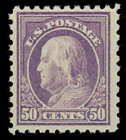 Price of US Stamps Scott Catalog #477: 1917 50c Franklin Perf 10. Daniel Kelleher Auctions, Oct 2011, Sale 626, Lot 397