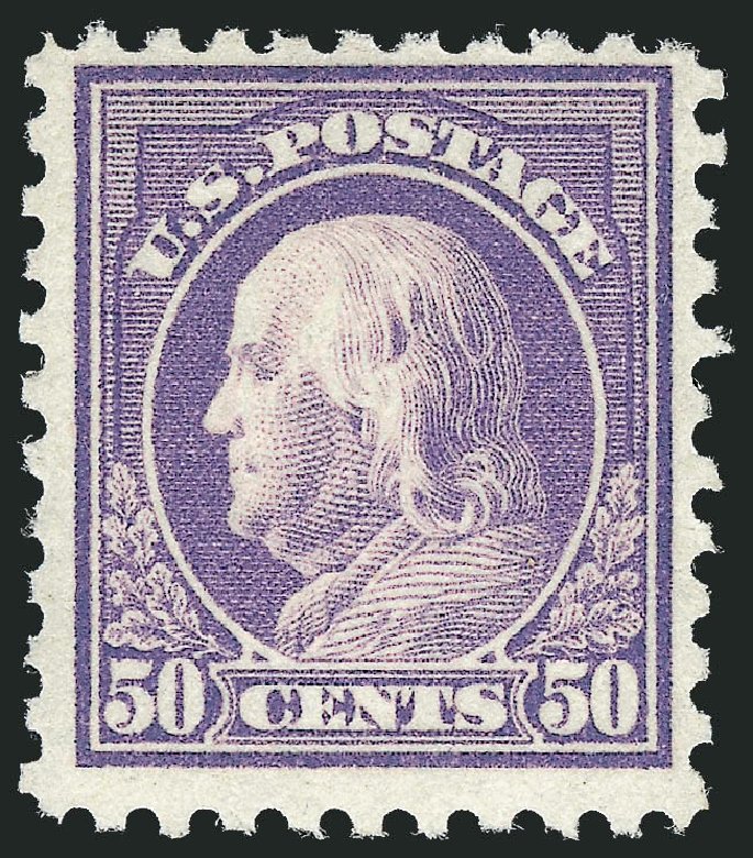 Price of US Stamps Scott Cat. 477: 50c 1917 Franklin Perf 10. Robert Siegel Auction Galleries, Oct 2011, Sale 1014, Lot 1977