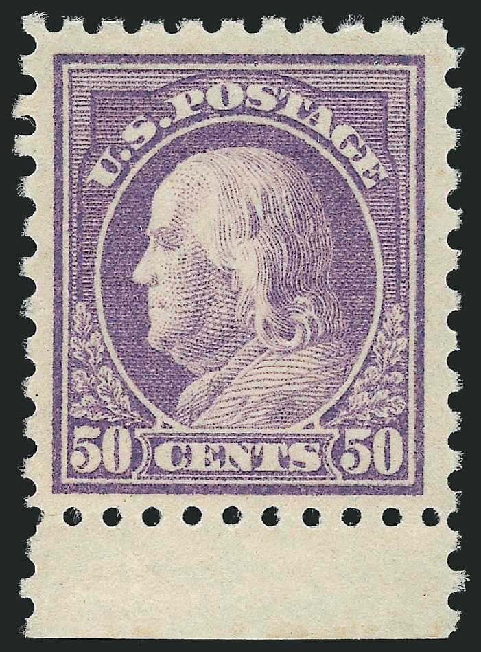 US Stamp Prices Scott Catalogue 477 - 50c 1917 Franklin Perf 10. Robert Siegel Auction Galleries, Feb 2015, Sale 1093, Lot 408
