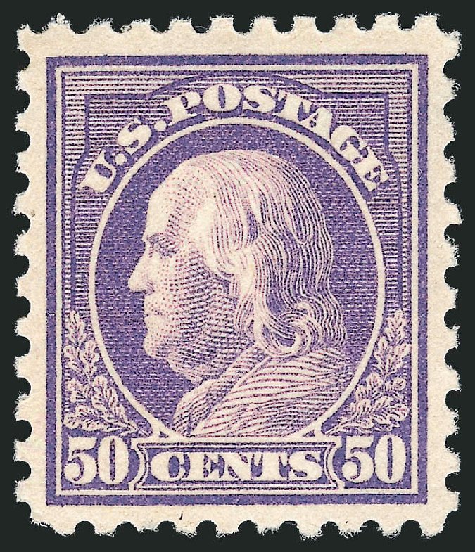 Value of US Stamps Scott 477: 1917 50c Franklin Perf 10. Robert Siegel Auction Galleries, Oct 2010, Sale 997, Lot 6028