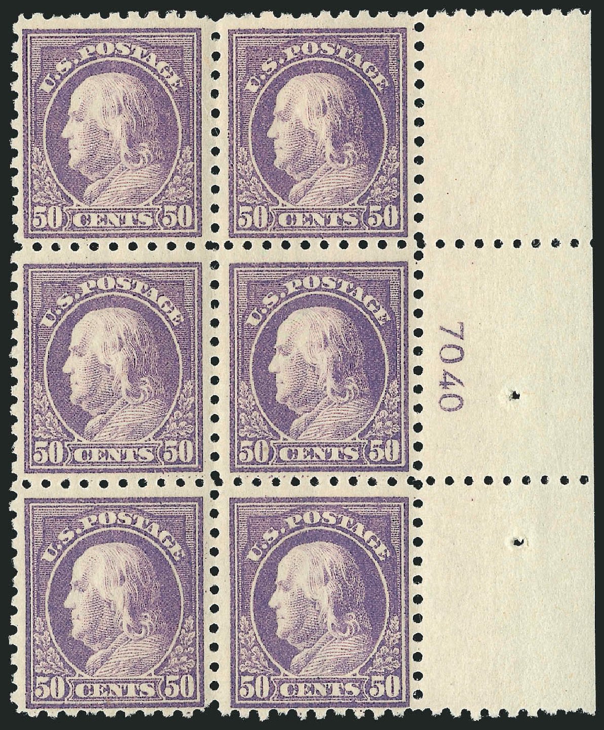 Cost of US Stamp Scott Cat. 477 - 50c 1917 Franklin Perf 10. Robert Siegel Auction Galleries, Feb 2015, Sale 1093, Lot 409