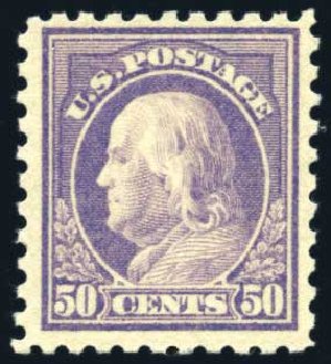 Price of US Stamp Scott Cat. # 477: 1917 50c Franklin Perf 10. Harmer-Schau Auction Galleries, Feb 2010, Sale 84, Lot 1610