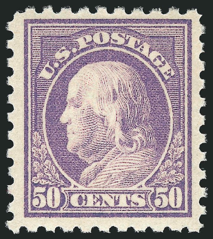 US Stamps Value Scott Catalogue #477: 1917 50c Franklin Perf 10. Robert Siegel Auction Galleries, Mar 2013, Sale 1040, Lot 1860