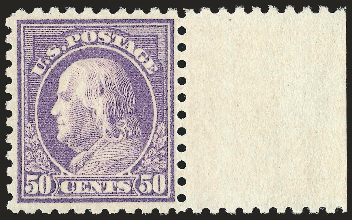 Price of US Stamp Scott # 477: 50c 1917 Franklin Perf 10. Robert Siegel Auction Galleries, Sep 2009, Sale 976, Lot 2070