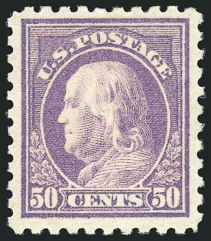 Prices of US Stamp Scott Catalogue #477 - 50c 1917 Franklin Perf 10. Robert Siegel Auction Galleries, Mar 2013, Sale 1040, Lot 1861