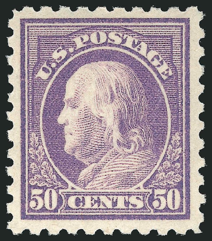 Prices of US Stamps Scott 477 - 50c 1917 Franklin Perf 10. Robert Siegel Auction Galleries, Mar 2014, Sale 1067, Lot 1561