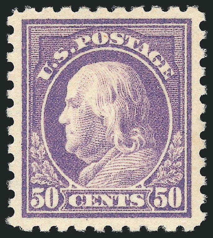 Costs of US Stamps Scott Cat. # 477: 50c 1917 Franklin Perf 10. Robert Siegel Auction Galleries, Mar 2012, Sale 1019, Lot 844