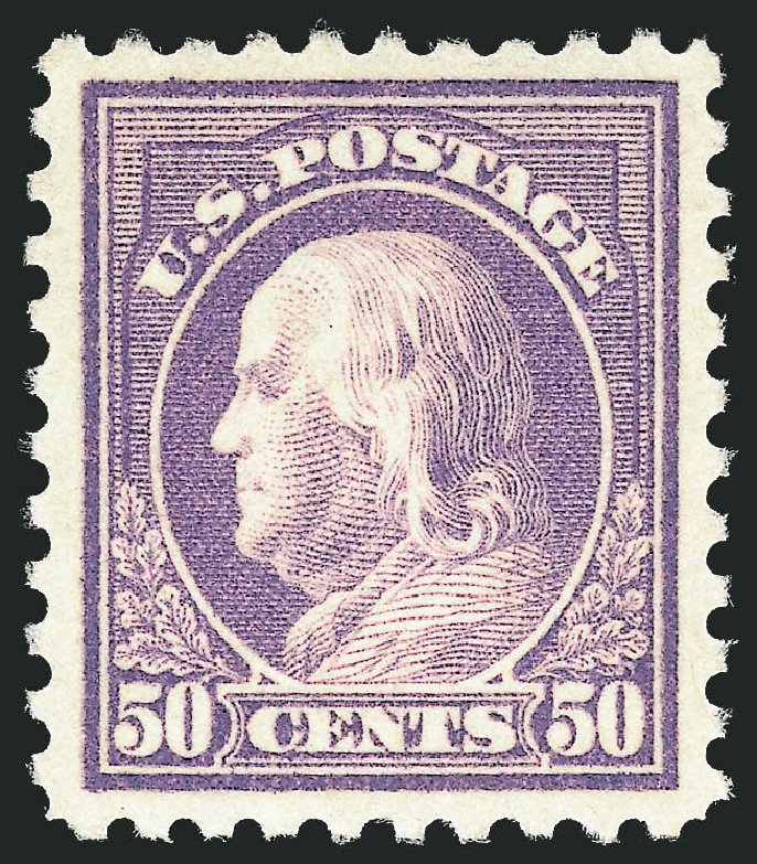 Prices of US Stamp Scott # 477 - 1917 50c Franklin Perf 10. Robert Siegel Auction Galleries, Jun 2012, Sale 1026, Lot 1434