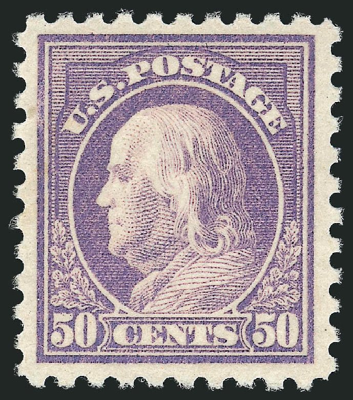 Prices of US Stamps Scott # 477: 50c 1917 Franklin Perf 10. Robert Siegel Auction Galleries, Jun 2012, Sale 1026, Lot 1435