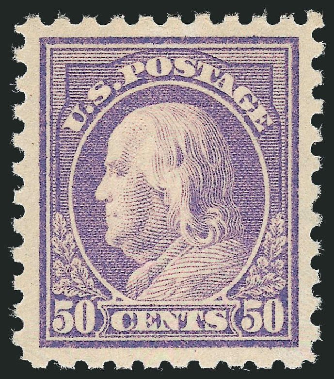 Costs of US Stamp Scott Catalog #477: 50c 1917 Franklin Perf 10. Robert Siegel Auction Galleries, Sep 2009, Sale 968B, Lot 625