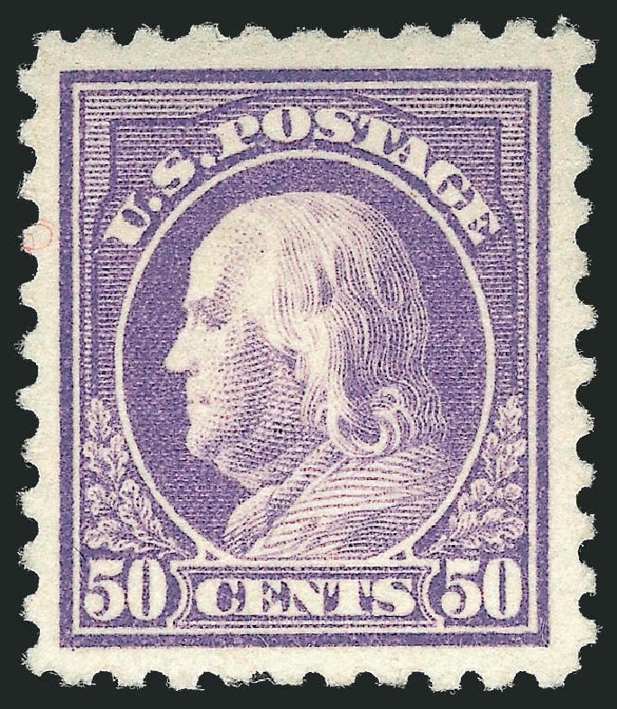 Price of US Stamps Scott Cat. #477 - 50c 1917 Franklin Perf 10. Robert Siegel Auction Galleries, Mar 2014, Sale 1067, Lot 1562