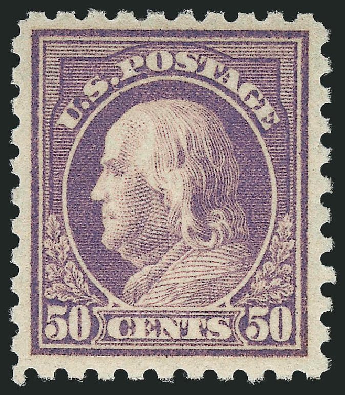 US Stamp Value Scott #477 - 50c 1917 Franklin Perf 10. Robert Siegel Auction Galleries, Feb 2015, Sale 1092, Lot 1342