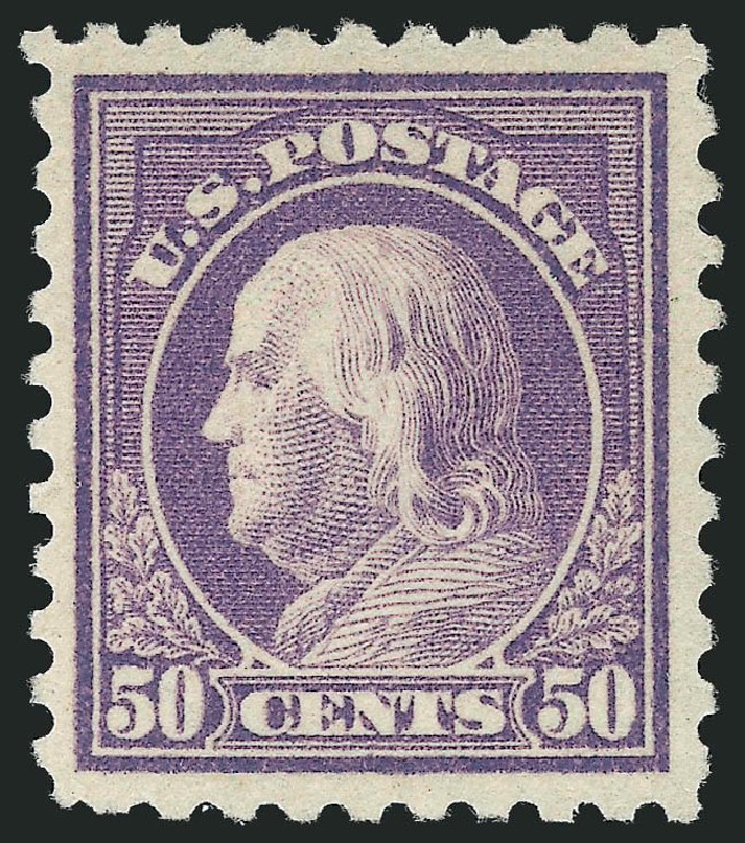 Prices of US Stamps Scott Catalog # 477: 50c 1917 Franklin Perf 10. Robert Siegel Auction Galleries, May 2013, Sale 1044, Lot 293