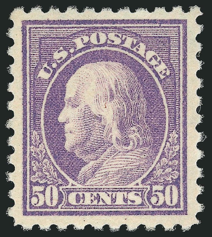 Costs of US Stamp Scott Catalog 477: 1917 50c Franklin Perf 10. Robert Siegel Auction Galleries, Oct 2011, Sale 1013, Lot 446