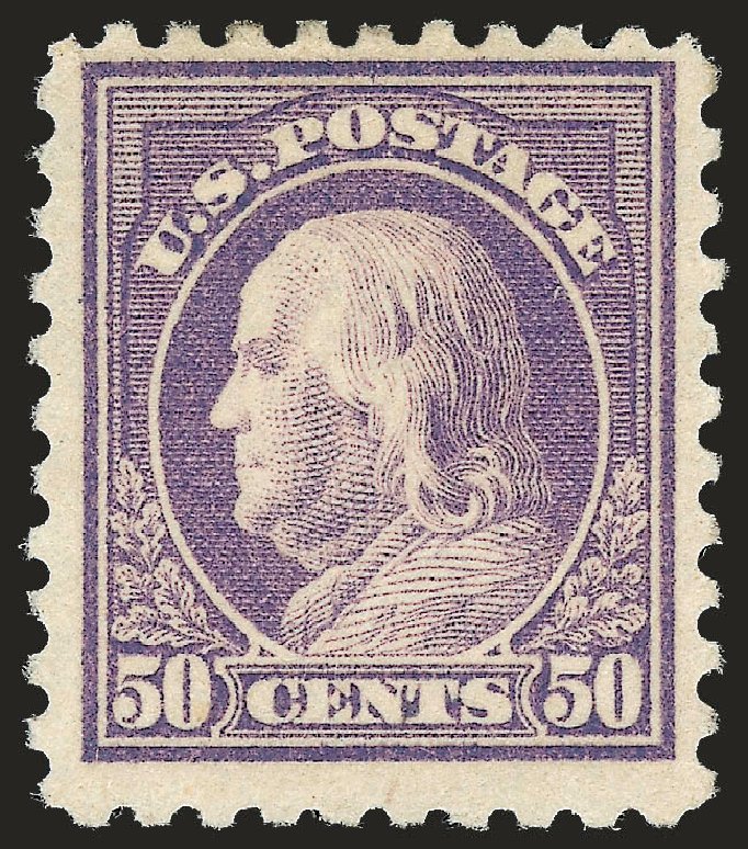 Price of US Stamp Scott #477 - 50c 1917 Franklin Perf 10. Robert Siegel Auction Galleries, Dec 2009, Sale 982, Lot 5876