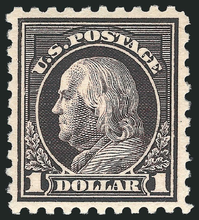 Cost of US Stamp Scott # 478 - 1916 US$1.00 Franklin Perf 10. Robert Siegel Auction Galleries, Jun 2009, Sale 975, Lot 1897