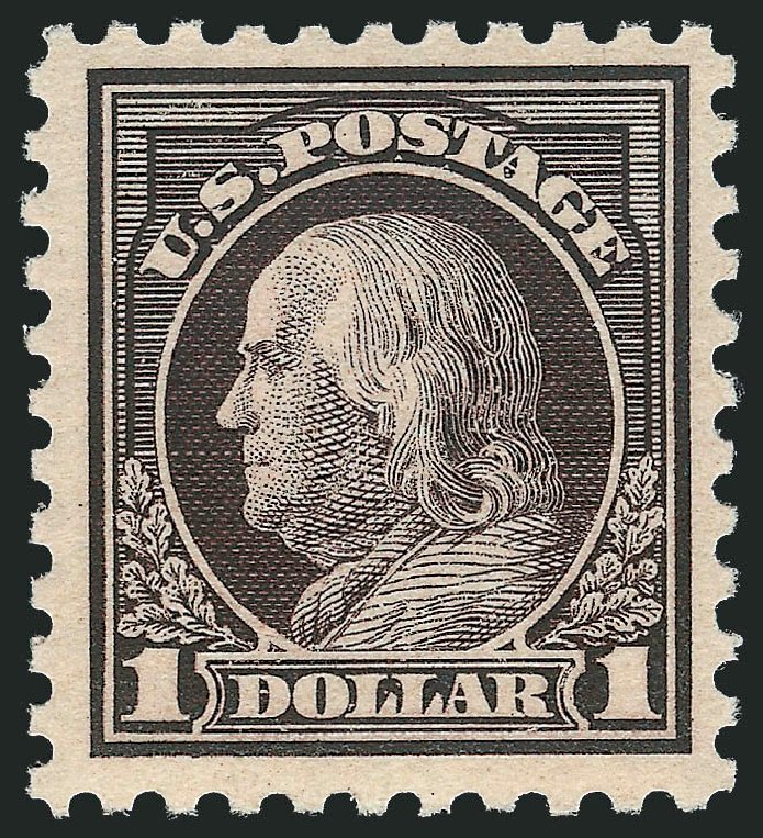 Prices of US Stamps Scott Catalogue #478 - 1916 US$1.00 Franklin Perf 10. Robert Siegel Auction Galleries, Apr 2014, Sale 1068, Lot 289