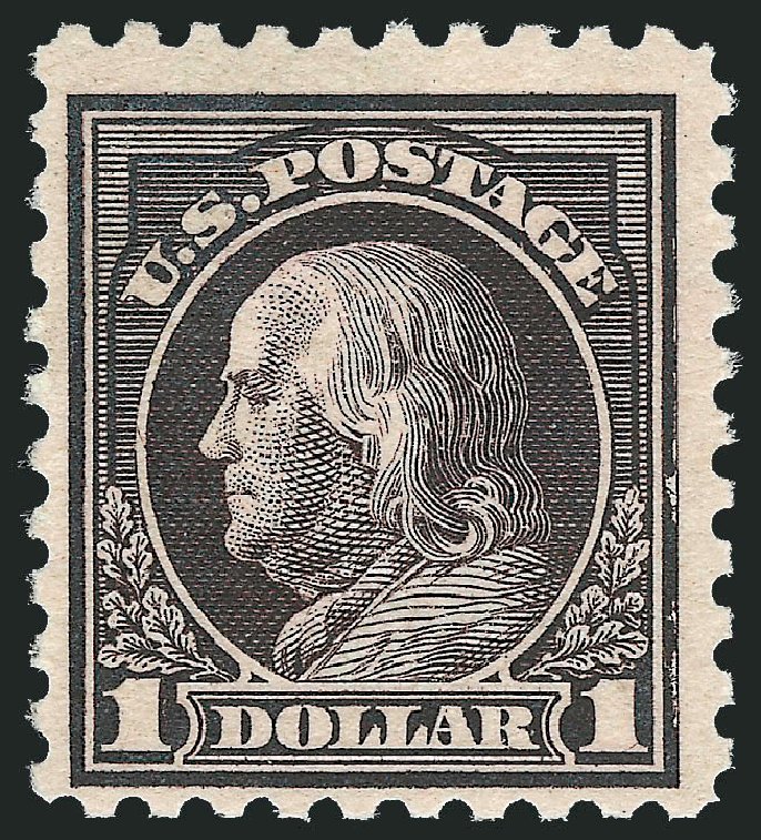 Value of US Stamp Scott #478 - 1916 US$1.00 Franklin Perf 10. Robert Siegel Auction Galleries, Oct 2010, Sale 997, Lot 6029
