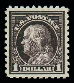 US Stamp Price Scott Catalogue # 478 - 1916 US$1.00 Franklin Perf 10. Matthew Bennett International, Oct 2007, Sale 322, Lot 2240