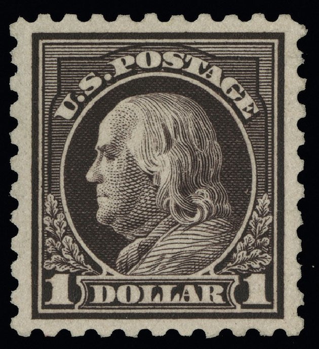 US Stamps Values Scott Cat. 478 - US$1.00 1916 Franklin Perf 10. Spink Shreves Galleries, Aug 2013, Sale 144, Lot 261