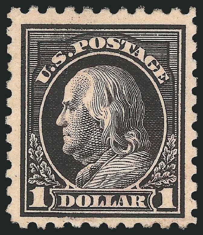 US Stamp Prices Scott 478: 1916 US$1.00 Franklin Perf 10. Robert Siegel Auction Galleries, Mar 2013, Sale 1040, Lot 1864