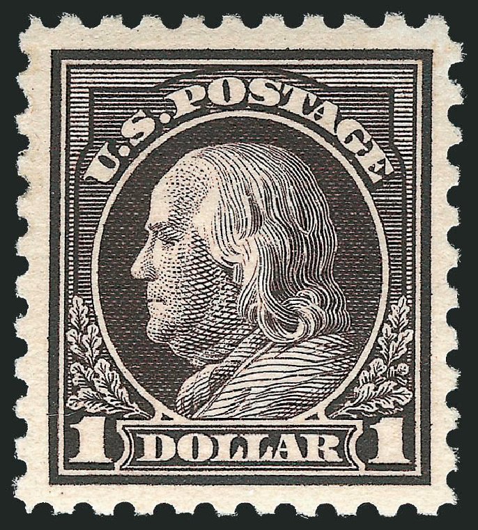 US Stamp Value Scott Catalog # 478: US$1.00 1916 Franklin Perf 10. Robert Siegel Auction Galleries, Mar 2014, Sale 1067, Lot 1564
