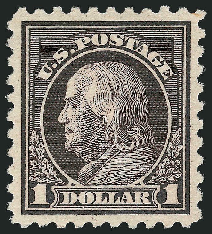 Prices of US Stamps Scott Catalogue #478 - US$1.00 1916 Franklin Perf 10. Robert Siegel Auction Galleries, Nov 2012, Sale 1034, Lot 445