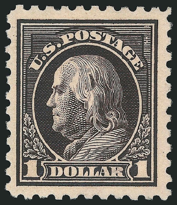 Costs of US Stamps Scott Catalogue # 478 - 1916 US$1.00 Franklin Perf 10. Robert Siegel Auction Galleries, Mar 2014, Sale 1067, Lot 1565