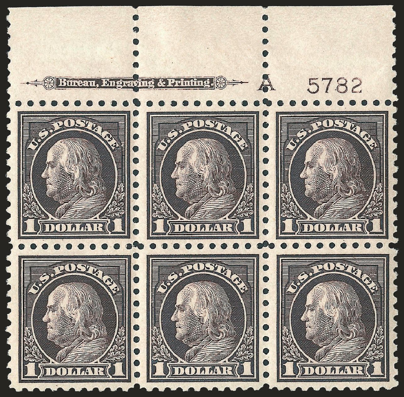 Costs of US Stamps Scott Catalogue #478 - US$1.00 1916 Franklin Perf 10. Robert Siegel Auction Galleries, Apr 2009, Sale 971, Lot 1825