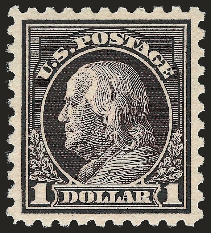 US Stamp Price Scott # 478 - US$1.00 1916 Franklin Perf 10. Robert Siegel Auction Galleries, Jun 2009, Sale 973, Lot 212