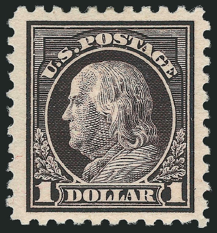 Values of US Stamps Scott Catalogue #478 - US$1.00 1916 Franklin Perf 10. Robert Siegel Auction Galleries, Mar 2013, Sale 1040, Lot 1863