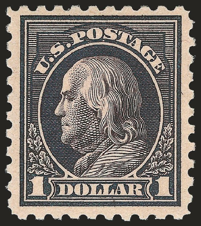 US Stamp Prices Scott Catalog #478 - 1916 US$1.00 Franklin Perf 10. Robert Siegel Auction Galleries, Jun 2010, Sale 992, Lot 2503