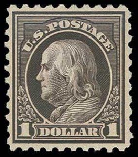 US Stamp Price Scott Catalog 478 - US$1.00 1916 Franklin Perf 10. H.R. Harmer, Jun 2013, Sale 3003, Lot 1336