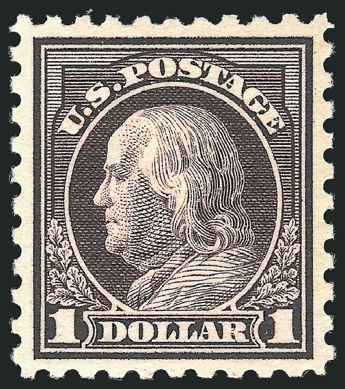 US Stamp Price Scott Catalog #478 - 1916 US$1.00 Franklin Perf 10. Robert Siegel Auction Galleries, Jun 2012, Sale 1025, Lot 226