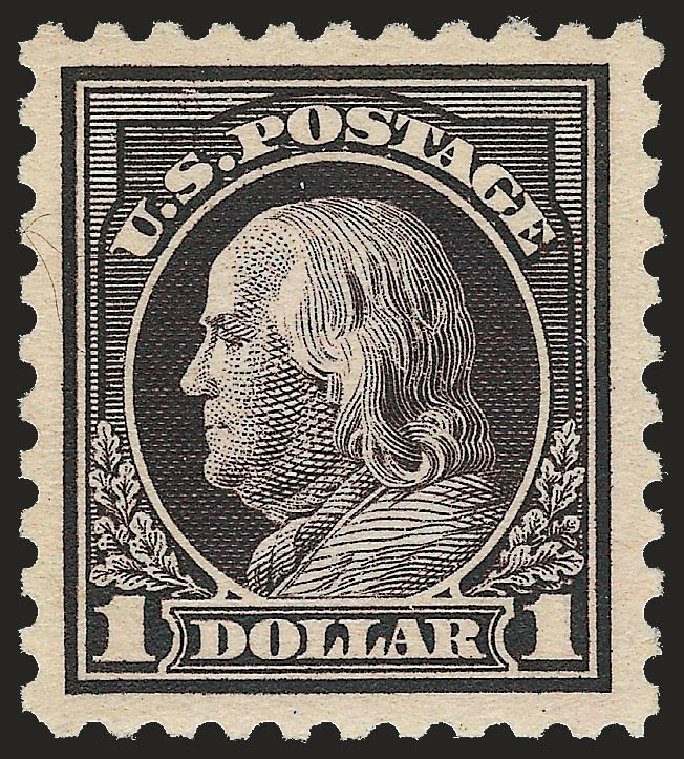 Value of US Stamp Scott Catalogue # 478: US$1.00 1916 Franklin Perf 10. Robert Siegel Auction Galleries, Sep 2009, Sale 968B, Lot 626