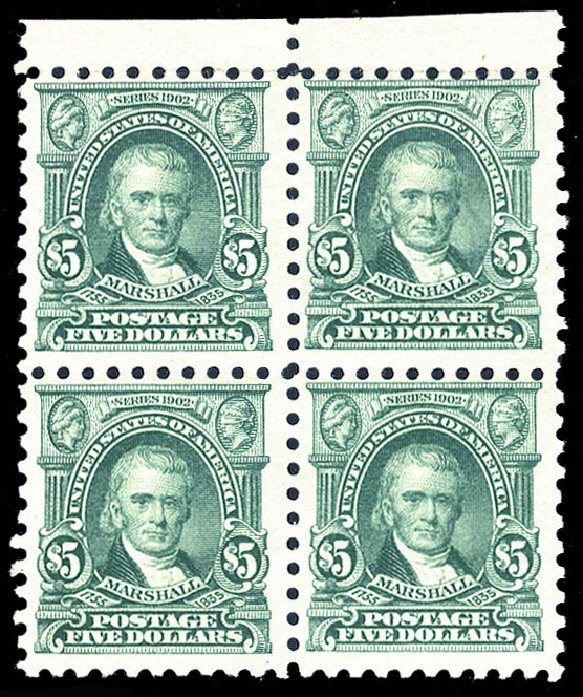 Values of US Stamps Scott Cat. #480: 1917 US$5.00 Marshall Perf 10. Cherrystone Auctions, Mar 2009, Sale 200903, Lot 228