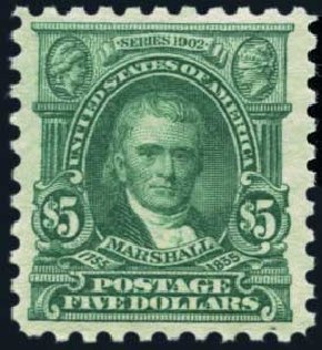 Value of US Stamps Scott Catalog 480: 1917 US$5.00 Marshall Perf 10. Harmer-Schau Auction Galleries, Oct 2013, Sale 99, Lot 188